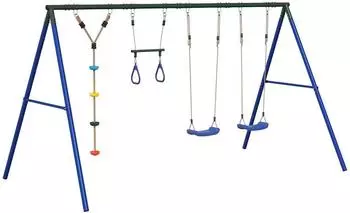 vidaXL Schaukel-Set mit Schaukelsitzen, Trapez und Kletterschaukel (3283612)