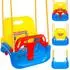 Kruzzel Kinderschaukel 3-in-1 mit Rückenlehne und Anschnallgurt, Indoor/Outdoor (23552)