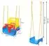 Kruzzel Kinderschaukel 3-in-1 mit Rückenlehne und Anschnallgurt, Indoor/Outdoor (23552)