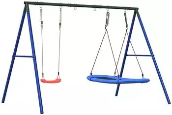 vidaXL Spielturm Schaukel-Set mit Schaukelsitz und Nestschaukel (3283606)
