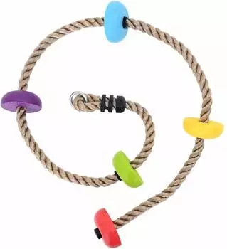 vidaXL Kletterseil mit Plattformen, mehrfarbig, 200cm, Polyester (42009972)