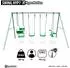HyperMotion Swing HYP7 Gartenschaukel 6 Sitze, Stahlrahmen, verstellbare Seile, grün (SWING HYP7)