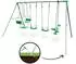 HyperMotion Swing HYP7 Gartenschaukel 6 Sitze, Stahlrahmen, verstellbare Seile, grün (SWING HYP7)