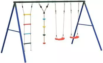 vidaXL Schaukel-Set mit Schaukelsitzen, Strickleiter & Kletterschaukel (3283627)