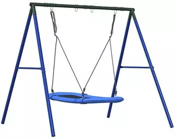 vidaXL Schaukel-Set mit Nestschaukel, blau (3283584)