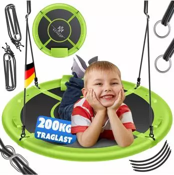 Kesser Nestschaukel Tellerschaukel, verstellbar, gr&uuml;n, 60cm