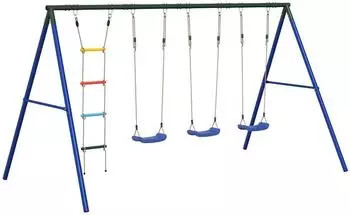 vidaXL Schaukel-Set mit Schaukelsitzen und Strickleiter (3283609)