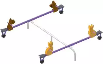 AEA Doppelschaukel mit Federwippe für Kinder (JVM4069424721485)