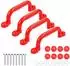Relaxdays Klettergriffe 4er-Pack, Kunststoff, rot, bis 100kg