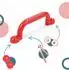 Relaxdays Klettergriffe 4er-Pack, Kunststoff, rot, bis 100kg