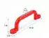 Relaxdays Klettergriffe 4er-Pack, Kunststoff, rot, bis 100kg