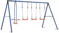vidaXL Outdoor Schaukelset Mehrfarbig Stahl und PE
