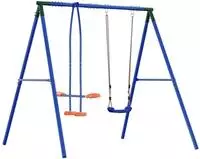 vidaXL Outdoor Schaukelrahmen mit Gleiter f&uuml;r bis zu 3 Kinder