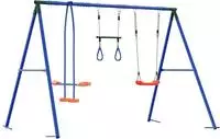 vidaXL Outdoor Schaukelset Mehrfarbig Stahl und PE