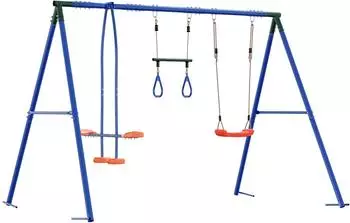 vidaXL Outdoor Schaukelset mehrfarbig 263x185x185cm Stahl/PE (3429825)