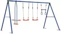 vidaXL Outdoor Schaukelset Mehrfarbig Stahl und PE