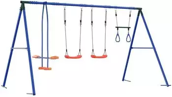 vidaXL Outdoor Schaukelset mehrfarbig 330x185x185cm Stahl und PE (3429836)