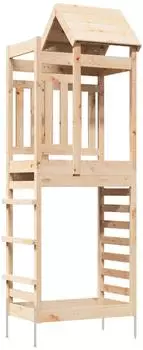 vidaXL Spielturm braun, Kiefernholz massiv, 52,5x85x238cm