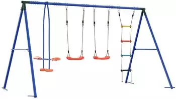 vidaXL Outdoor-Schaukelset mehrfarbig 330x185x185cm Stahl und PE (3429837)