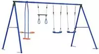 vidaXL Outdoor Schaukelset Mehrfarbig Stahl und PE