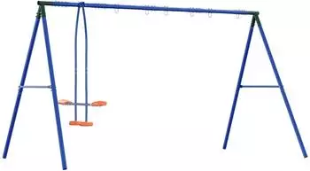 vidaXL Spielturm blau, gr&uuml;n, orange, Stahl und PE (42041291)