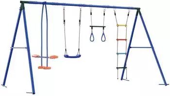 vidaXL Outdoor-Schaukelset mehrfarbig 330x185x185cm Stahl/PE (3429832)