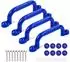 Relaxdays Klettergriffe 4er-Pack, bis 100kg, Kunststoff, blau (10053694_8647)