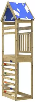 vidaXL Spielturm braun, massives impr&auml;gniertes Holz, 52,5x85x265cm (3417189)