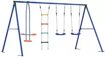 vidaXL Outdoor-Schaukelset mehrfarbig 330x185x185cm Stahl/PE (3429830)