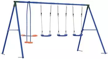 vidaXL Outdoor-Schaukelset mehrfarbig 330x185x185cm Stahl und PE (3429828)