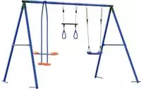 vidaXL Outdoor Schaukelset Mehrfarbig Stahl und PE