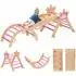 AIYAPLAY 8-in-1 Montessori Klettergerüst Indoor, Holz, rosa (331-099V00PK)
