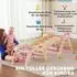 AIYAPLAY 8-in-1 Montessori Klettergerüst Indoor, Holz, rosa (331-099V00PK)