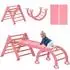 AIYAPLAY Kletterdreieck 7-in-1 klappbar mit Rutsche, rosa (331-097V00PK)