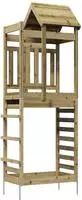 vidaXL Spielturm Braun 52,5 x 85 x 238 cm Massives impr&auml;gniertes Holz