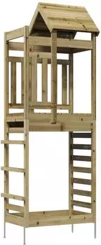 vidaXL Spielturm braun, Massivholz impr&auml;gniert, 52,5x85x238cm (3417207)