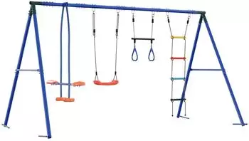 vidaXL Outdoor-Schaukelset mehrfarbig 330x185x185cm Stahl/PE (3429839)