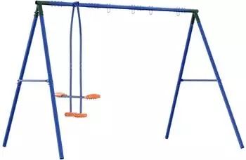vidaXL Schaukelgestell mit Schwebesitz f&uuml;r 4 Kinder, Stahl (42041290)