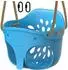 LuxusKollektion Babyschaukel Eimersitz Elefant, blau, verstellbares Seil 130-200cm