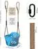 LuxusKollektion Babyschaukel Eimersitz Elefant, blau, verstellbares Seil 130-200cm