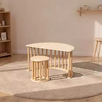 Home Deluxe NALAN Kinderwippe 3-in-1, Pappel-Sperrholz, holzfarben