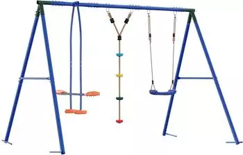vidaXL Spielturm Schaukelset mehrfarbig, Stahl und PE (3429823)