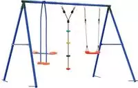vidaXL Outdoor Schaukelset Mehrfarbig Stahl und PE