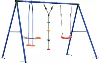 vidaXL Spielturm Schaukelset mehrfarbig, Stahl und PE (3429827)