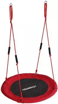 Relaxdays Nestschaukel rund, Stahl, h&ouml;henverstellbar, 100cm