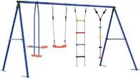 vidaXL Outdoor Schaukelset Mehrfarbig Stahl und PE