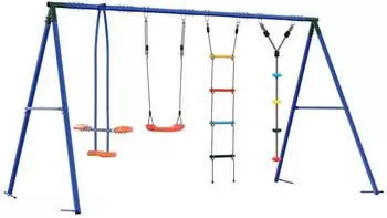 vidaXL Spielturm Schaukelset mehrfarbig, Stahl und PE (3429841)