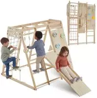 TecTake GmbH Kletterger&uuml;st Mont Blanc, 8in1, indoor, aus Holz, klappbar -...