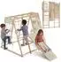 TecTake Mont Blanc Klettergerüst 8-in-1, Holz, klappbar, hellbraun (406741)