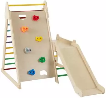 Costway Kletterdreieck 3-in-1 mit Rutsche, für Kinder ab 3 Jahren